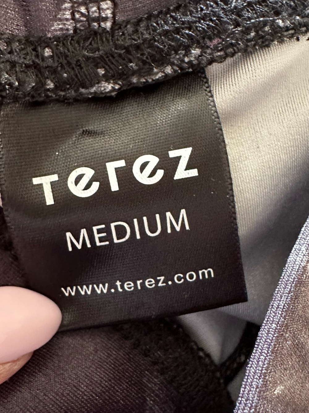 Terez Black & Gray Camo Leggings M - Picture 5 of 8